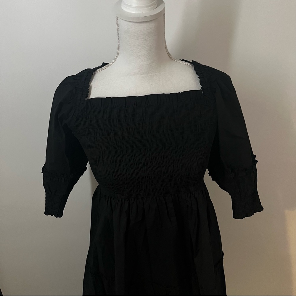 NWT Hill House The Nesli Nap Dress Black Extra-Small Women's - Picture 4 of 11